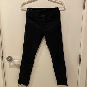 Black Uniqlo Ripped Jeans